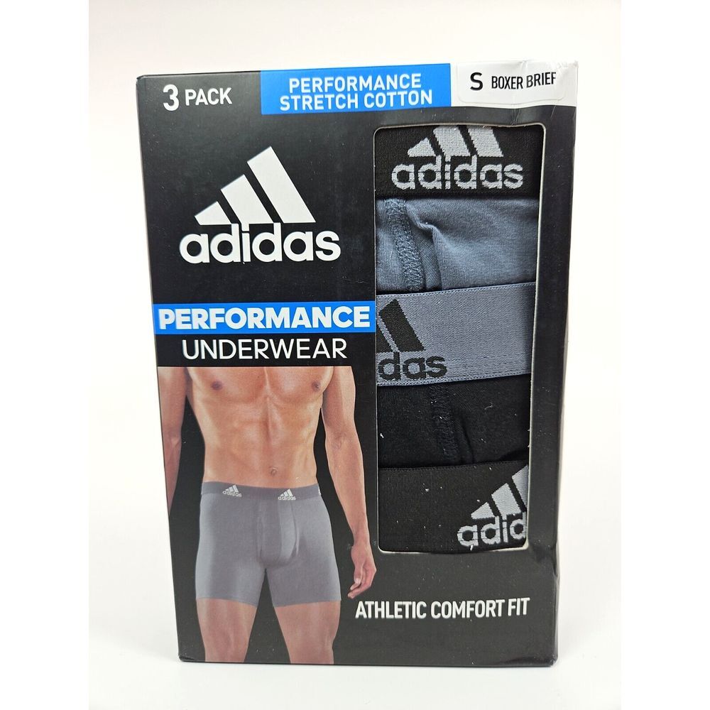 Adidas Performance Underwear Boxer‎ Brief Athletic Comfort Fit Size Small New